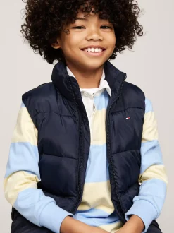 Kurtki*Tommy Hilfiger Luźny Ocieplany Bezrękawnik DESERT SKY