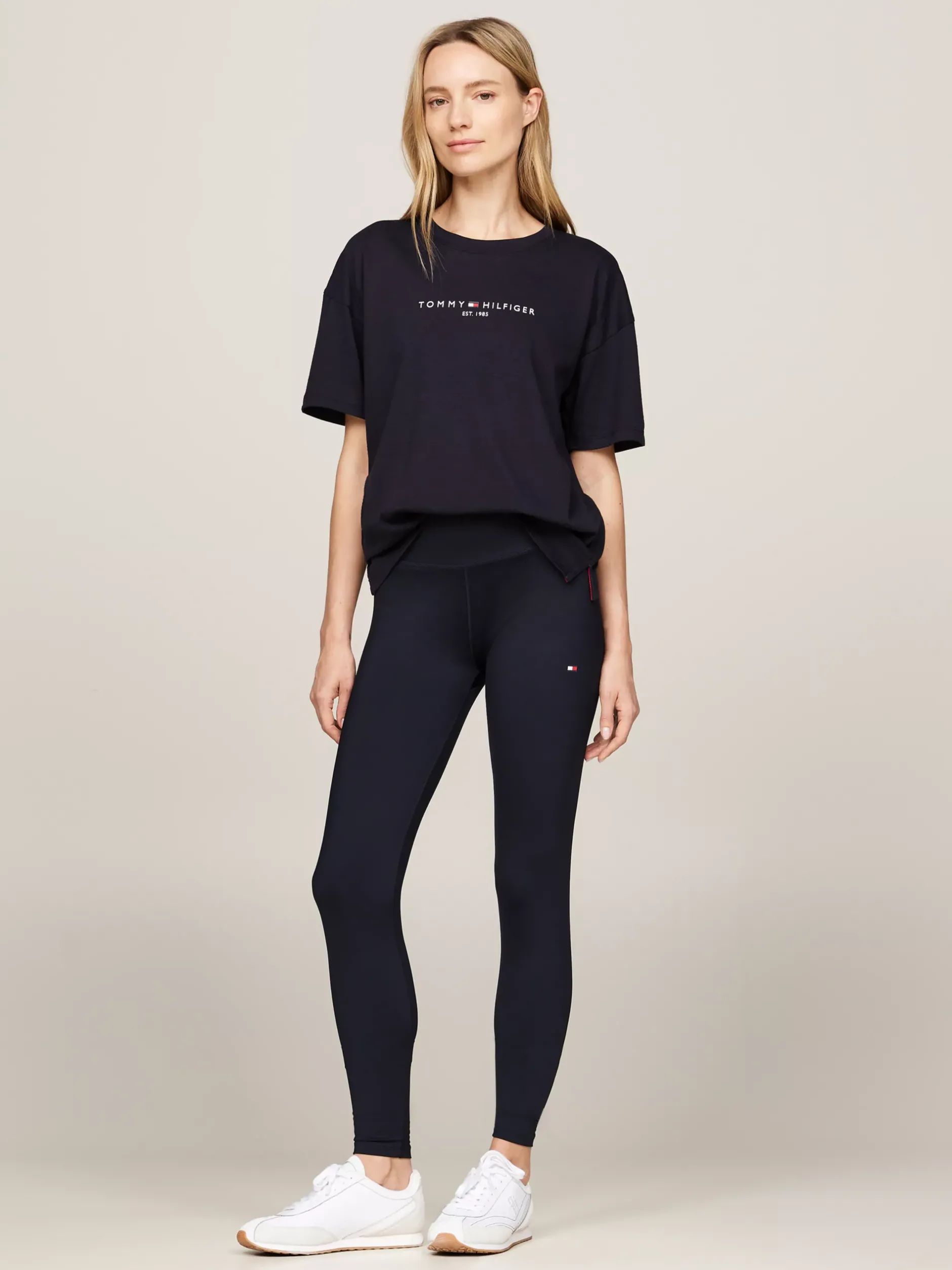 T-Shirty*Tommy Hilfiger Luźny Sportowy T-shirt TH Cool DESERT SKY