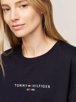 T-Shirty*Tommy Hilfiger Luźny Sportowy T-shirt TH Cool DESERT SKY