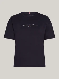 T-Shirty*Tommy Hilfiger Luźny Sportowy T-shirt TH Cool DESERT SKY