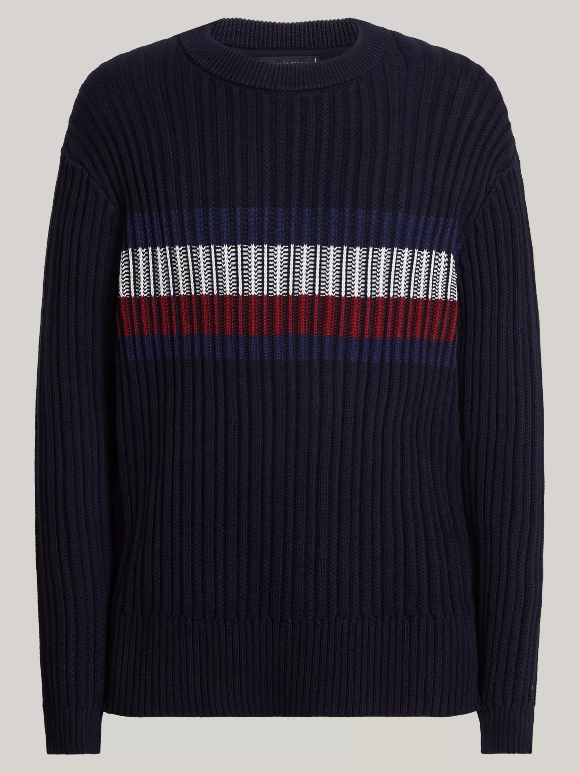Swetry Z Okrągłym Dekoltem|Swetry*Tommy Hilfiger Luźny Sweter O Grubym Splocie DESERT SKY