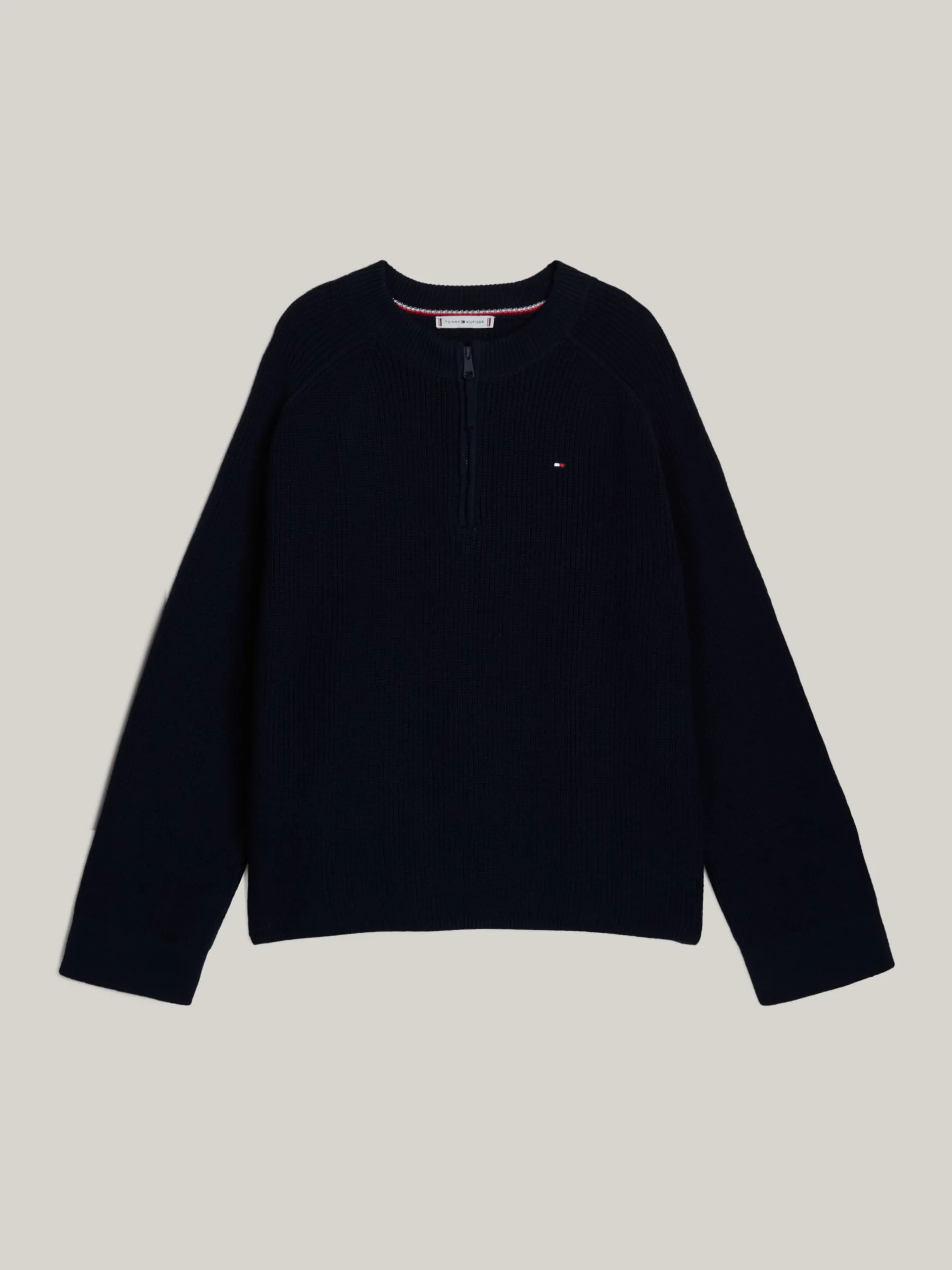 Swetry Z Okrągłym Dekoltem|Swetry*Tommy Hilfiger Luźny Sweter Z Kolekcji Adaptive DESERT SKY