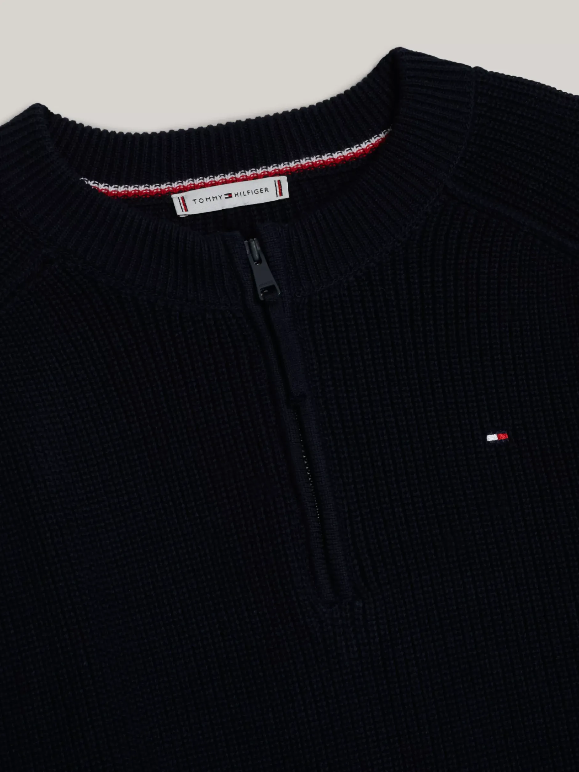 Swetry Z Okrągłym Dekoltem|Swetry*Tommy Hilfiger Luźny Sweter Z Kolekcji Adaptive DESERT SKY