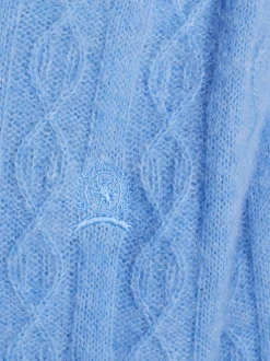 Dzianina|Swetry*Tommy Hilfiger Luźny Sweter Z Wycięciem Z Tyłu I Emblematem VESSEL BLUE
