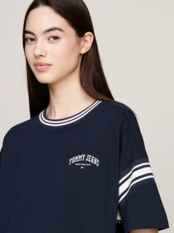 T-Shirty*Tommy Hilfiger Luźny T-shirt W Stylu Varsity DARK NIGHT NAVY