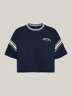 T-Shirty*Tommy Hilfiger Luźny T-shirt W Stylu Varsity DARK NIGHT NAVY