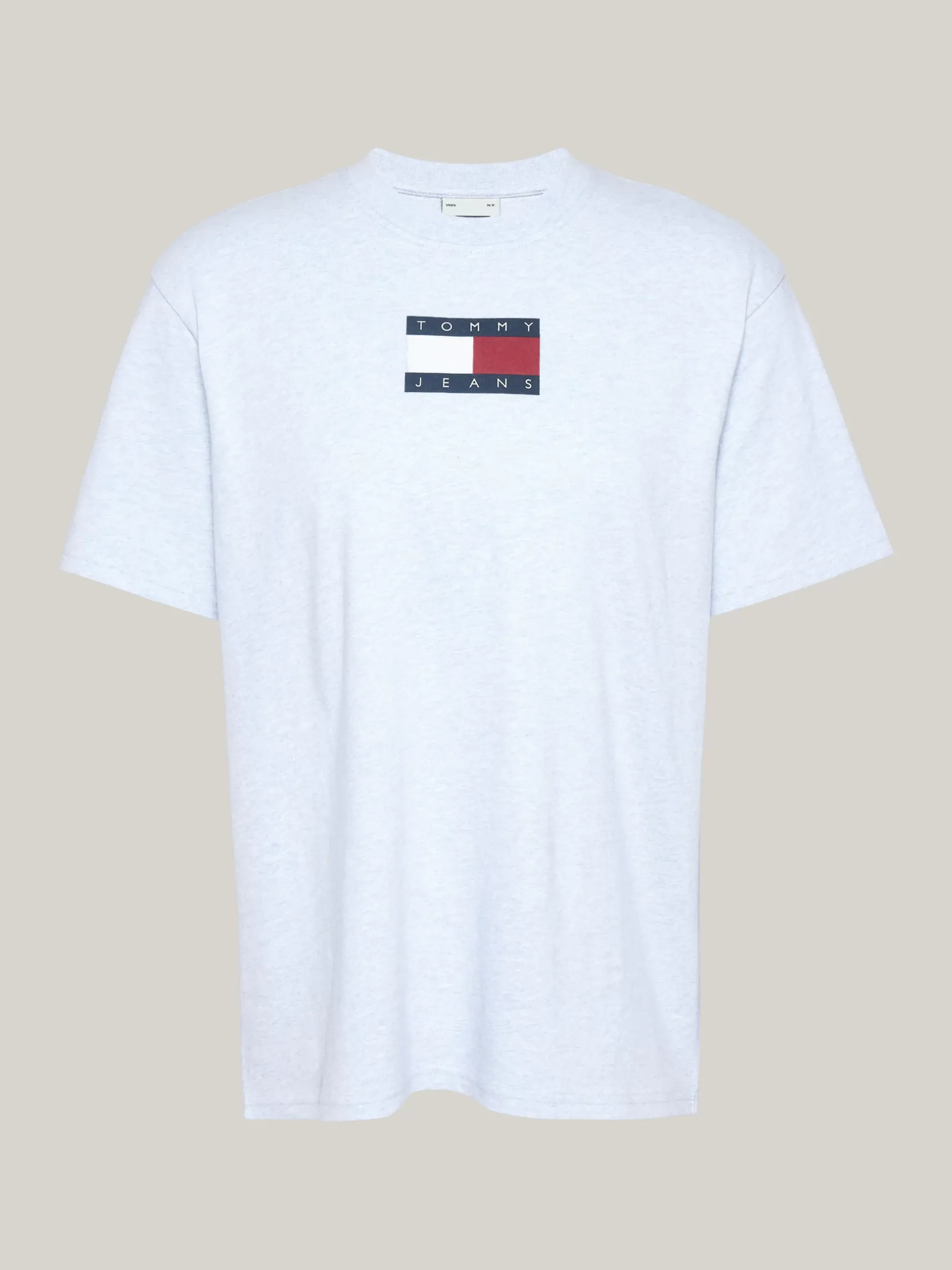 T-Shirty*Tommy Hilfiger Luźny T-shirt Z Melanżowej Dzianiny VESSEL BLUE MELANGE