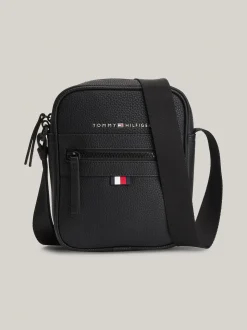 Torebki Na Pasku*Tommy Hilfiger Mała Torba Reporterka Z Kolekcji Essential BLACK