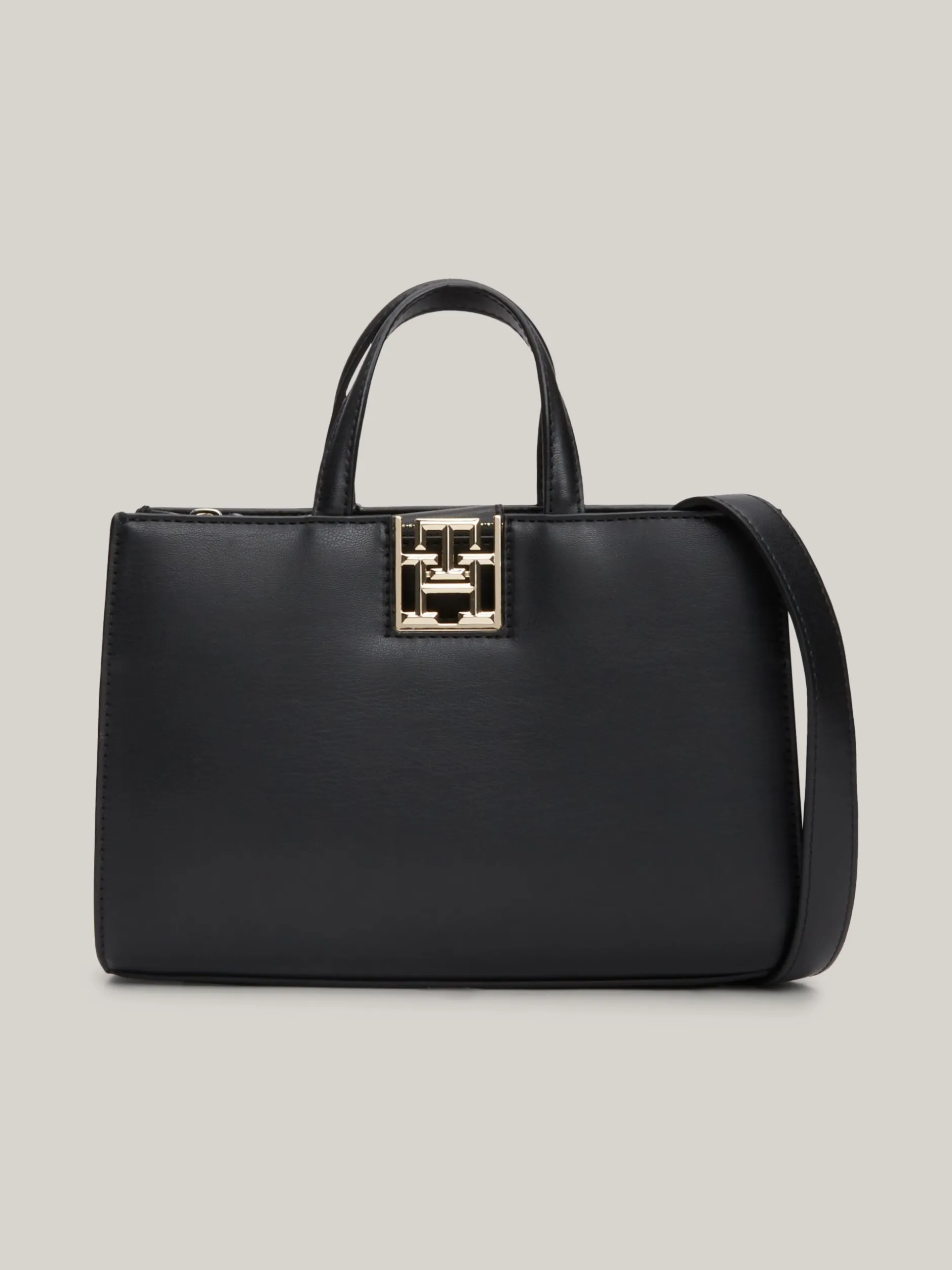 Torebki Tote*Tommy Hilfiger Mała Torba Typu Tote Z Paskiem Na Ramię BLACK