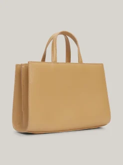 Torebki Tote*Tommy Hilfiger Mała Torba Typu Tote Z Paskiem Na Ramię CLASSIC KHAKI