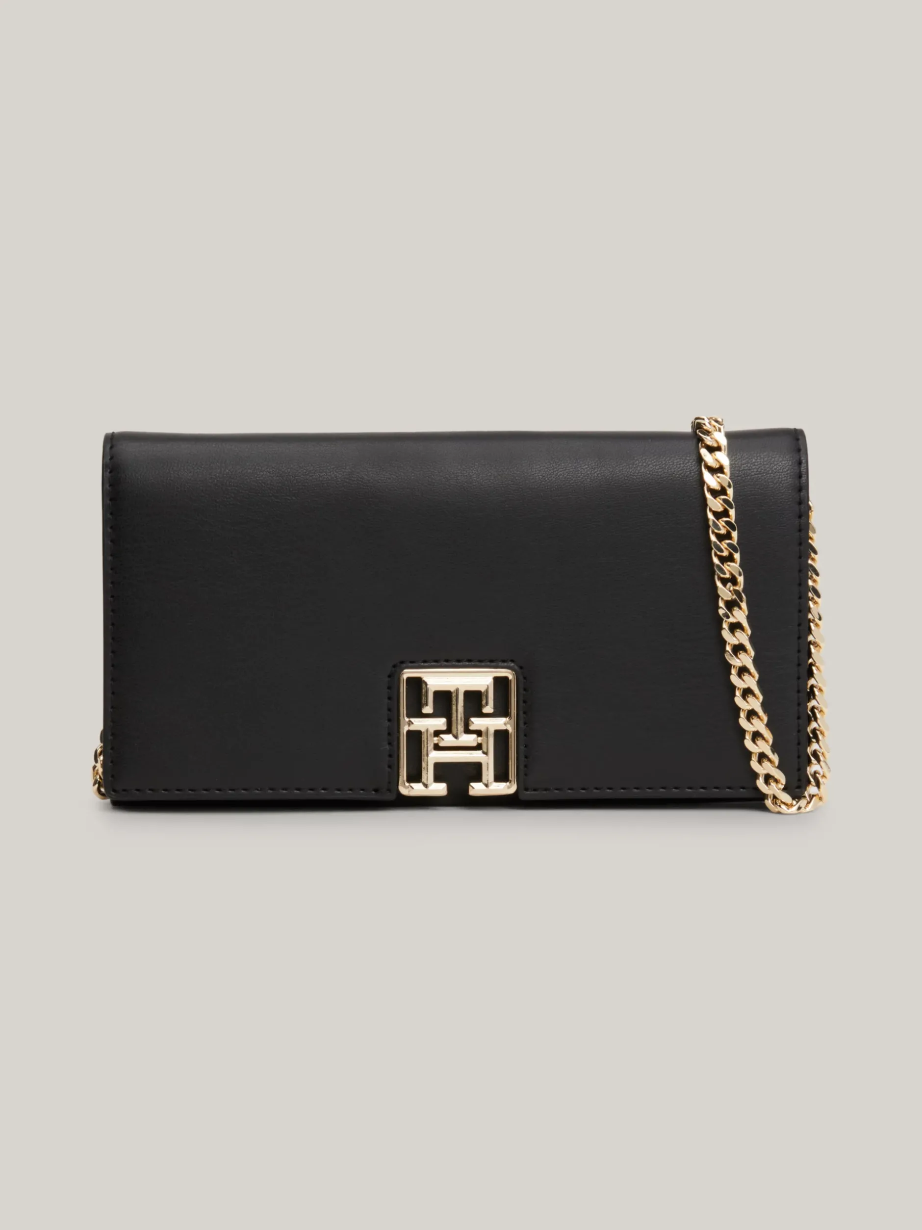 Portfele & Breloczki Do Kluczy*Tommy Hilfiger Mała Torebka Na Ramię Z łańcuszkiem BLACK