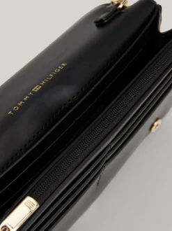 Portfele & Breloczki Do Kluczy*Tommy Hilfiger Mała Torebka Na Ramię Z łańcuszkiem BLACK