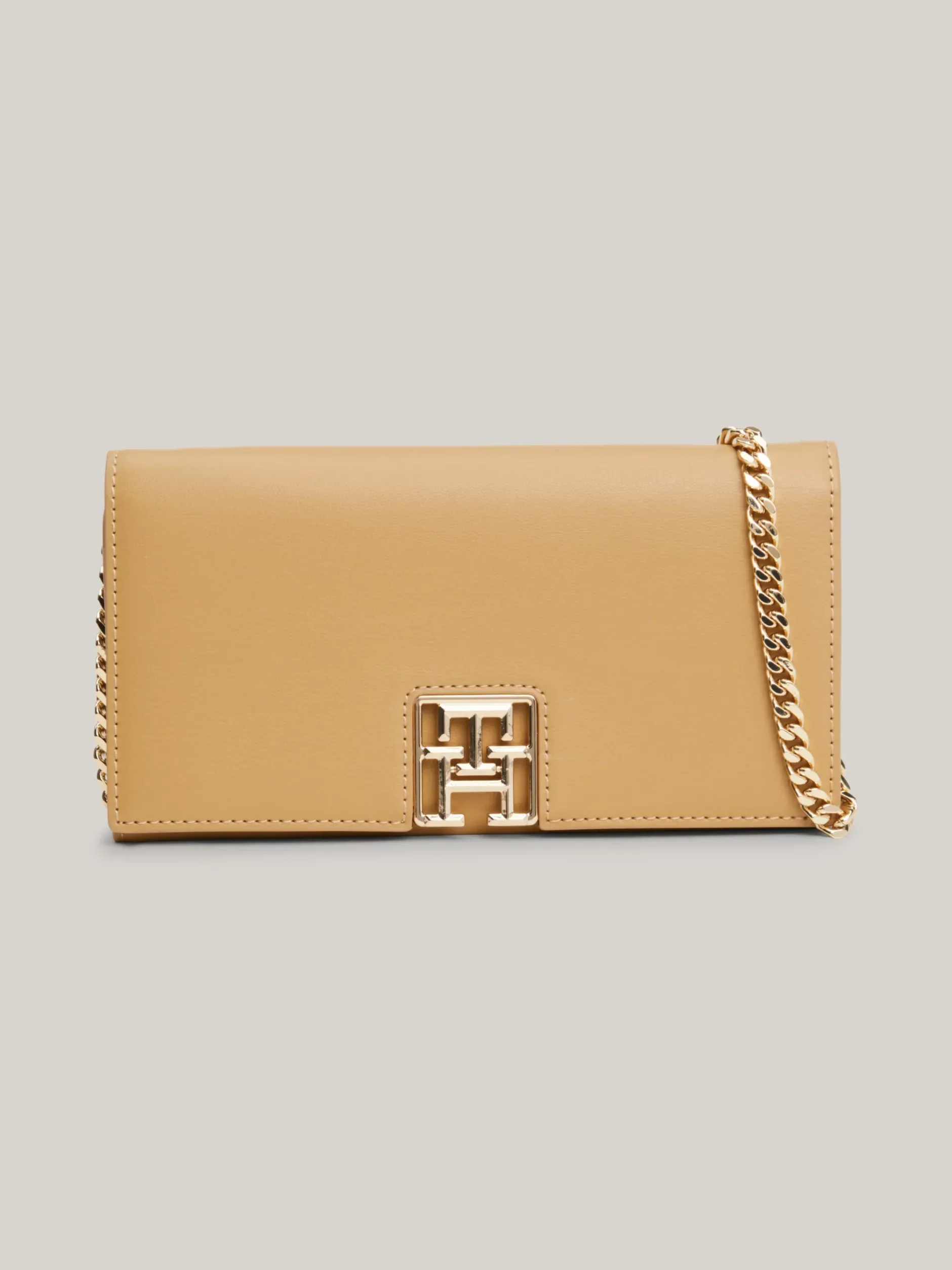 Portfele & Breloczki Do Kluczy*Tommy Hilfiger Mała Torebka Na Ramię Z łańcuszkiem CLASSIC KHAKI