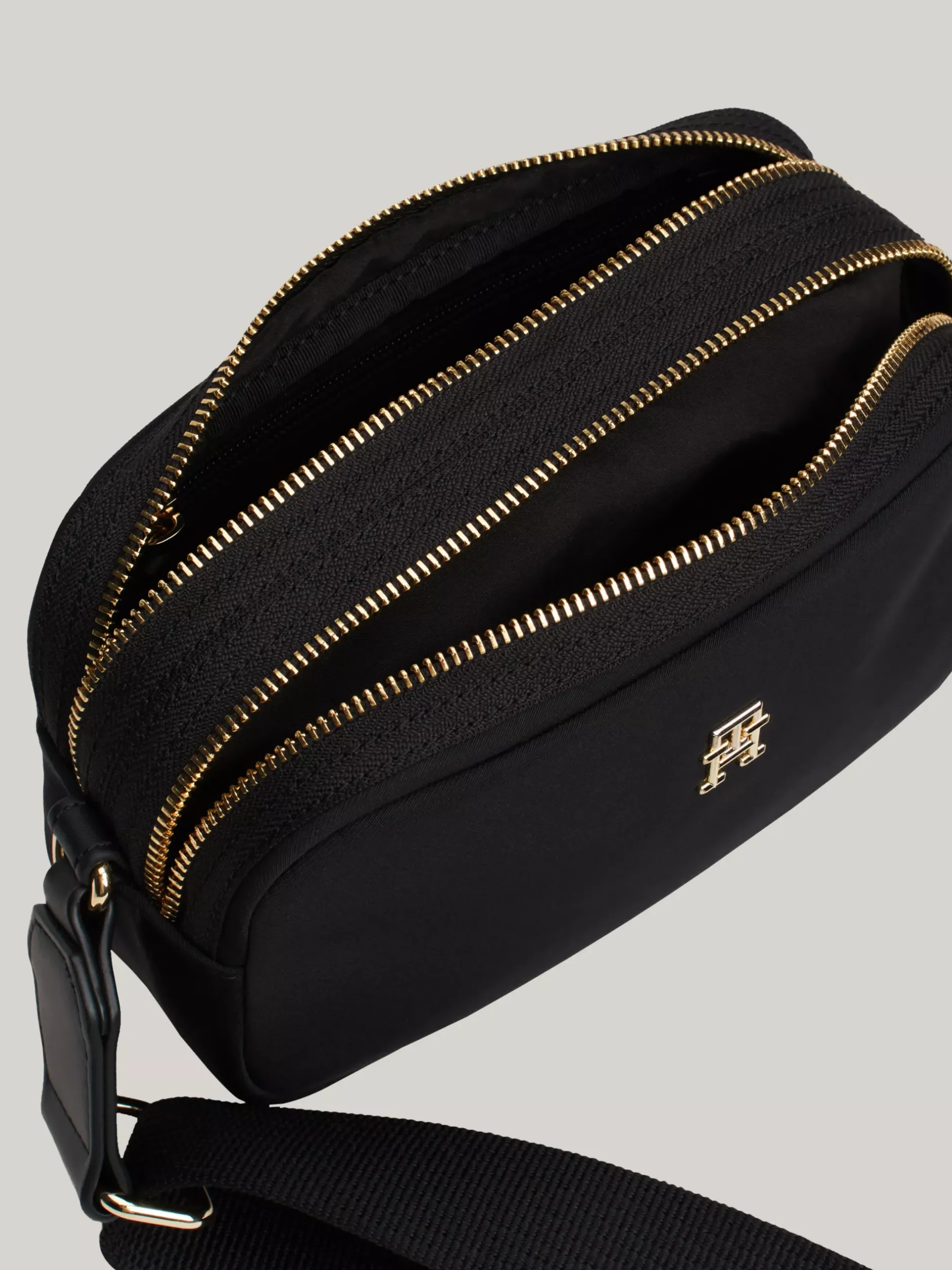 Torebki Na Pasku*Tommy Hilfiger Mała Torebka TH Monogram BLACK