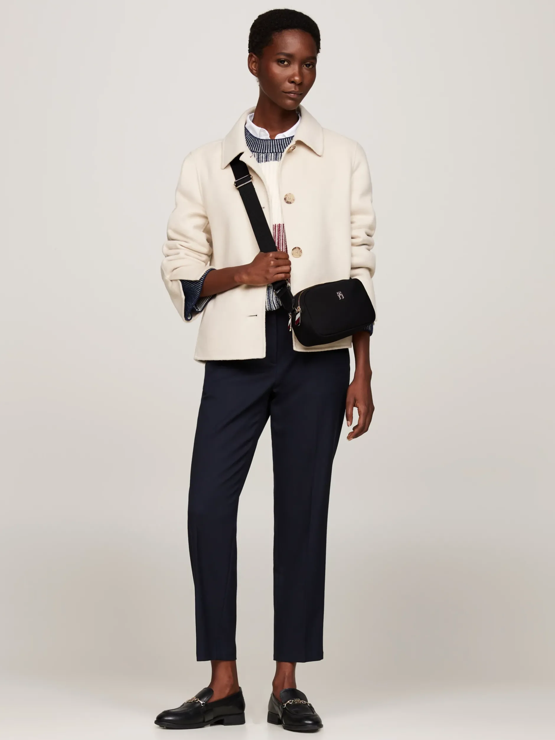 Torebki Na Pasku*Tommy Hilfiger Mała Torebka TH Monogram BLACK