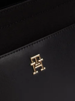 Torebki Tote*Tommy Hilfiger Mała Torebka Typu Tote Z Kieszenią BLACK