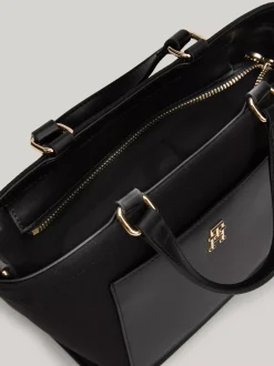 Torebki Tote*Tommy Hilfiger Mała Torebka Typu Tote Z Kieszenią BLACK