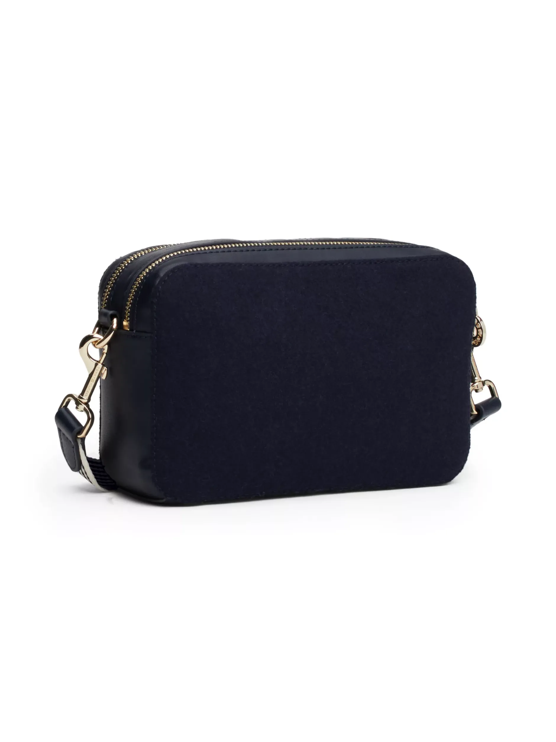Torebki Na Pasku*Tommy Hilfiger Mała Torebka Z Mieszanki Wełny TH Monogram SPACE BLUE