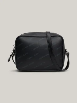 Torebki Na Pasku*Tommy Hilfiger Mała Torebka Z Nadrukiem Essential BLACK ALLOVER