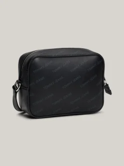 Torebki Na Pasku*Tommy Hilfiger Mała Torebka Z Nadrukiem Essential BLACK ALLOVER