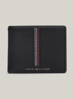 Portfele & Breloczki Do Kluczy*Tommy Hilfiger Małe Skórzane Etui Na Karty BLACK