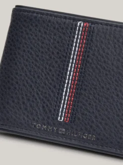 Portfele & Breloczki Do Kluczy*Tommy Hilfiger Małe Skórzane Etui Na Karty SPACE BLUE