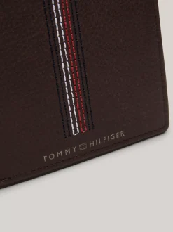 Portfele & Breloczki Do Kluczy*Tommy Hilfiger Małe Skórzane Etui Na Karty COFFEE BEAN