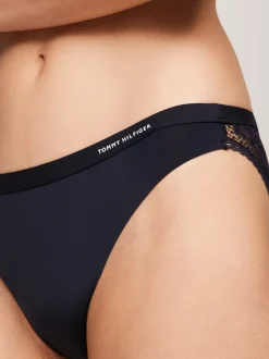 Figi|Bielizna*Tommy Hilfiger Majtki Z Koronką I Logo DESERT SKY