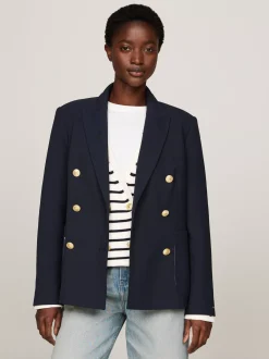 Marynarki*Tommy Hilfiger Marynarka Dwurzędowa Z Diagonalu DESERT SKY