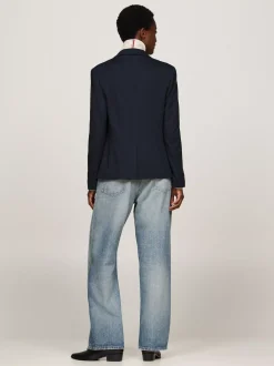 Marynarki*Tommy Hilfiger Marynarka O Wąskim Kroju Z Haftem Na Kieszeni DESERT SKY