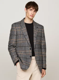 Garnitury I Kostiumy|Marynarki*Tommy Hilfiger Marynarka W Kratę Z Mieszanki Wełny GREY
