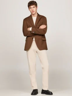 Garnitury I Kostiumy|Marynarki*Tommy Hilfiger Marynarka Z Kontrastowym Spodem Kołnierza BROWN
