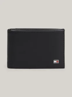 Portfele & Breloczki Do Kluczy*Tommy Hilfiger Mały Elegancki Portfel Skórzany BLACK