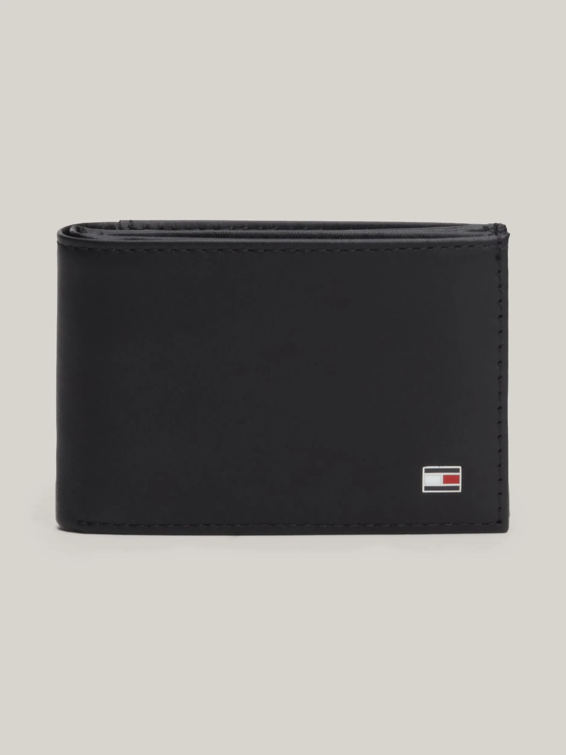 Portfele & Breloczki Do Kluczy*Tommy Hilfiger Mały Elegancki Portfel Skórzany BLACK