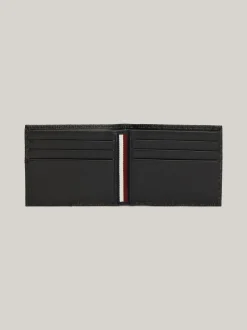 Portfele & Breloczki Do Kluczy*Tommy Hilfiger Mały Portfel Skórzany Business W Monogram TH BLACK