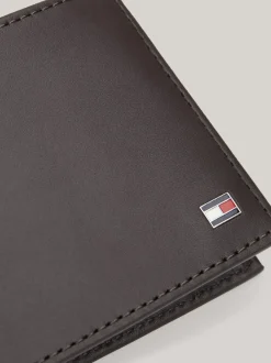 Portfele & Breloczki Do Kluczy*Tommy Hilfiger Mały Portfel Z Ozdobnym Wytłoczeniem BROWN