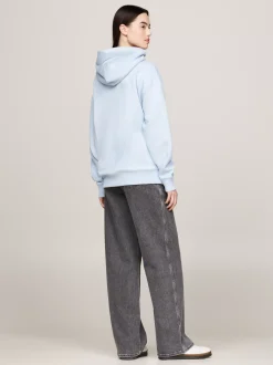 Bluzy Dresowe & Z Kapturem*Tommy Hilfiger Melanżowa Bluza O Luźnym Kroju Z Kapturem VESSEL BLUE MELANGE