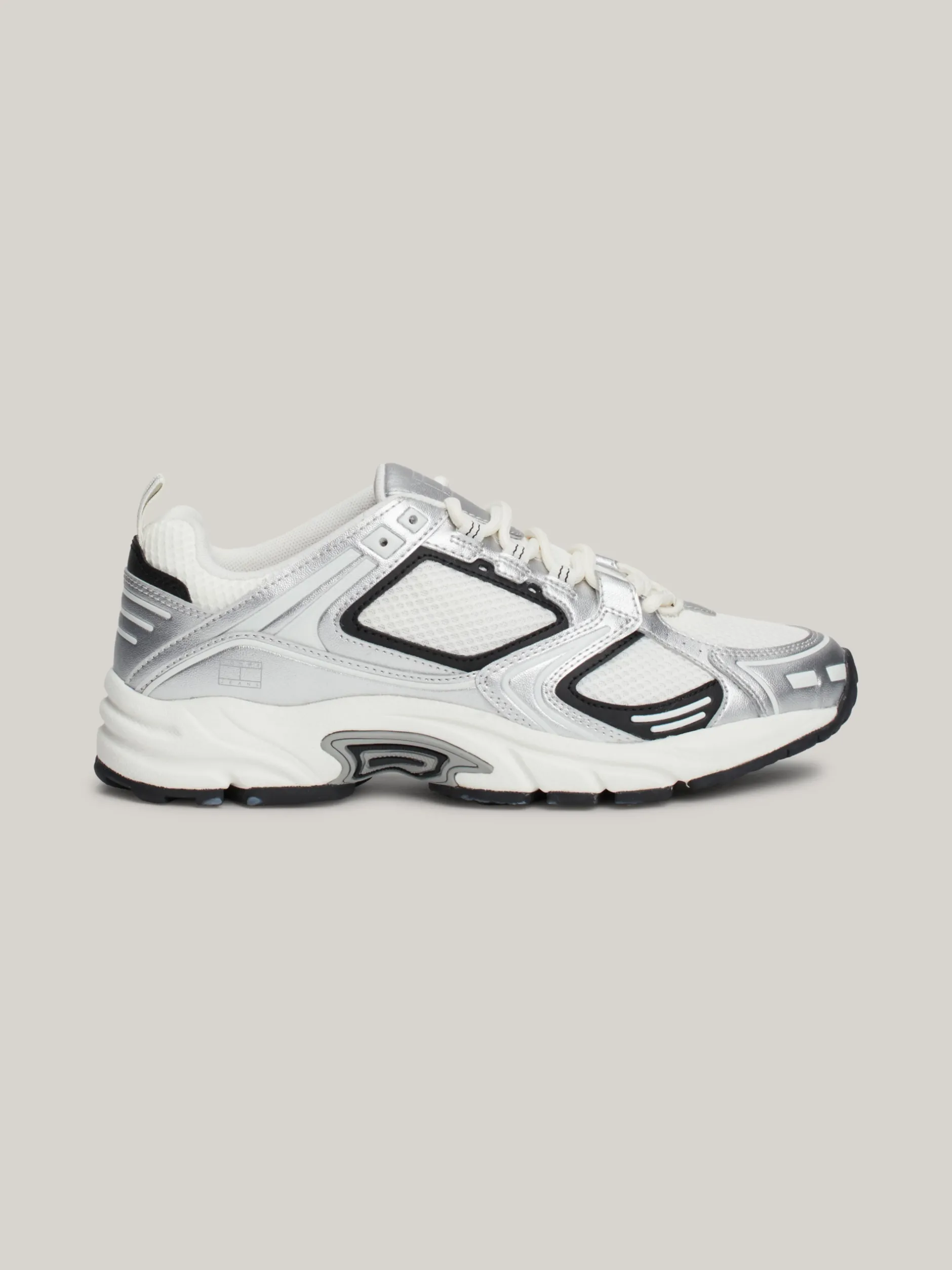 Sneakersy*Tommy Hilfiger Metaliczne Buty Do Biegania SILVER