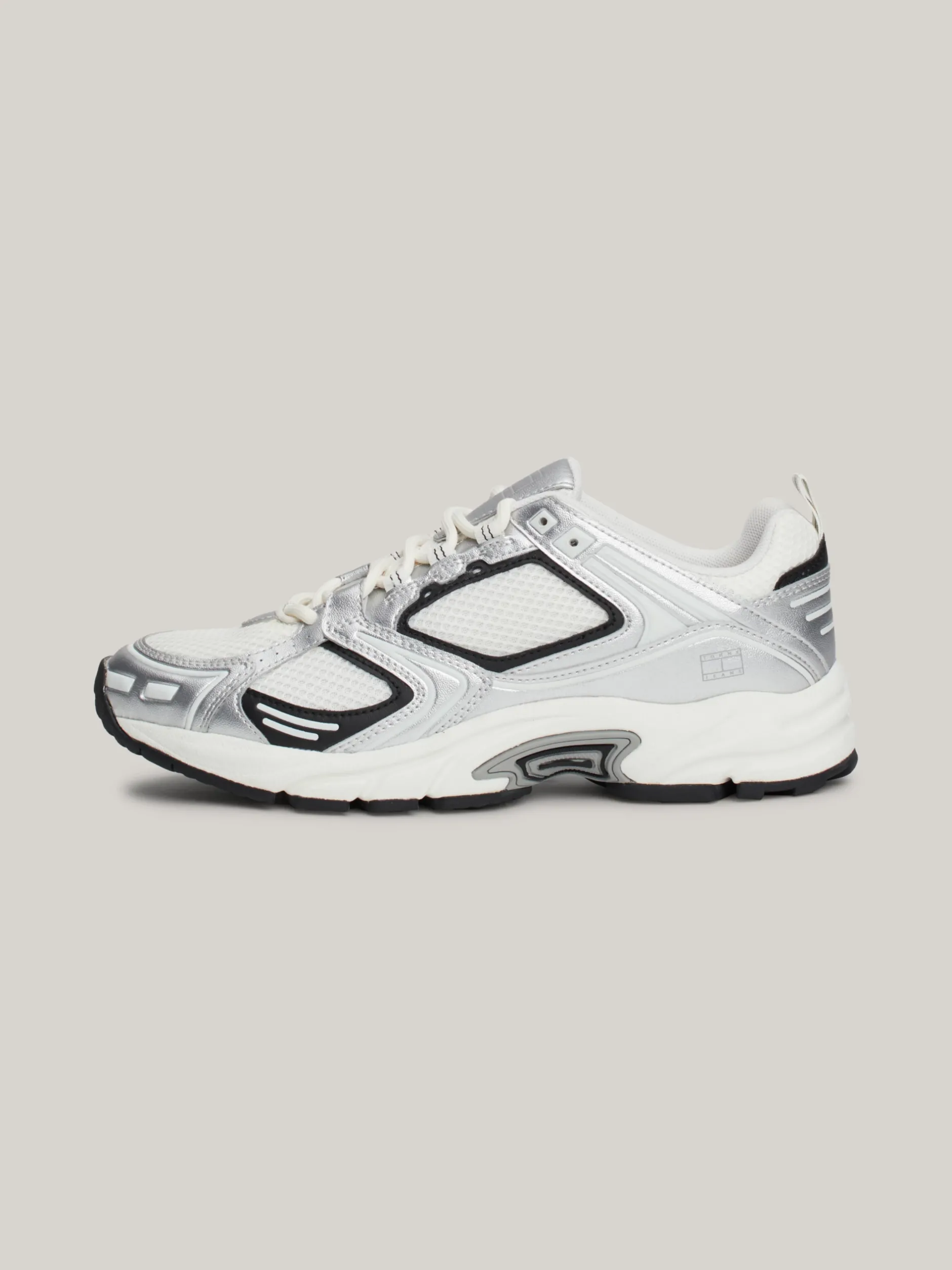 Sneakersy*Tommy Hilfiger Metaliczne Buty Do Biegania SILVER