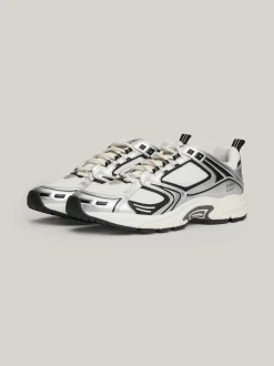 White Trainers|Sneakersy*Tommy Hilfiger Metaliczne Buty Sportowe BLACK