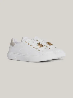 Obuwie I Akcesoria*Tommy Hilfiger Metaliczne Buty Sportowe TH Monogram WHITE/PLATINUM