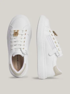 Obuwie I Akcesoria*Tommy Hilfiger Metaliczne Buty Sportowe TH Monogram WHITE/PLATINUM