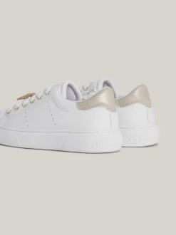 Obuwie I Akcesoria*Tommy Hilfiger Metaliczne Buty Sportowe TH Monogram WHITE/PLATINUM