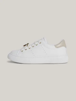 Obuwie I Akcesoria*Tommy Hilfiger Metaliczne Buty Sportowe TH Monogram WHITE/PLATINUM