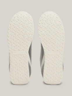 Sneakersy*Tommy Hilfiger Metaliczne Buty Sportowe Ze Skóry SILVER