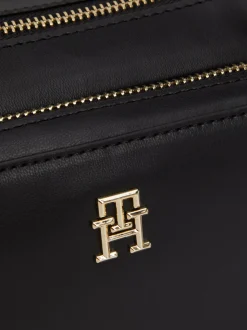 Torby Na Ramię*Tommy Hilfiger Miękka Torebka Na Ramię Z Monogramem TH BLACK