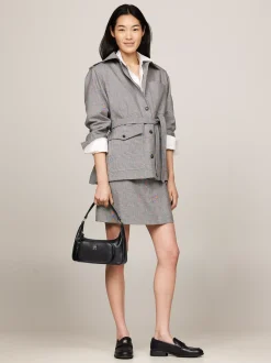 Torby Na Ramię*Tommy Hilfiger Miękka Torebka Na Ramię Z Monogramem TH BLACK