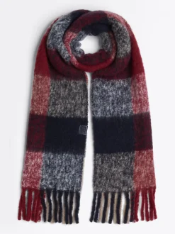 Czapki I Szaliki|Szaliki*Tommy Hilfiger Miękki Szalik Z Wełną W Mieszaną Kratę CORP MIX