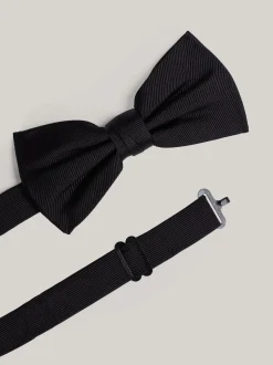 Krawaty & Poszetki*Tommy Hilfiger Muszka Z Jedwabiu BLACK