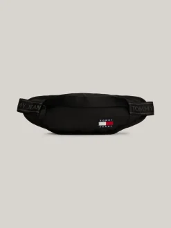 Torebki Na Pasku*Tommy Hilfiger Nerka Essential Z Motywem Powtórzonego Logo BLACK
